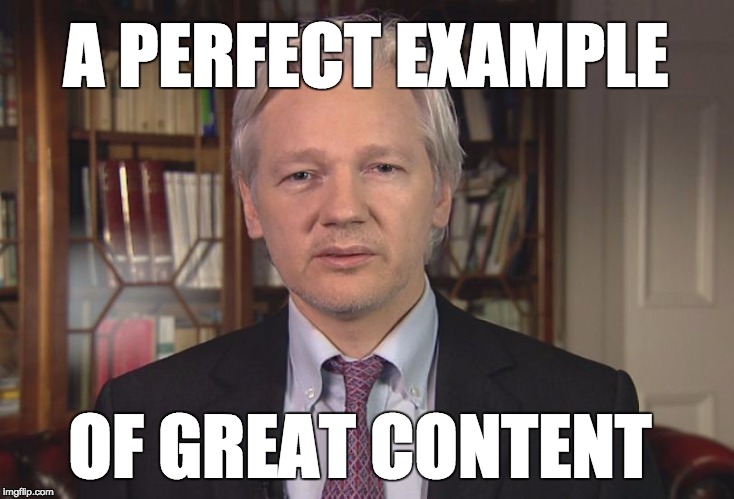 Julian Assange - A perfect example of great content